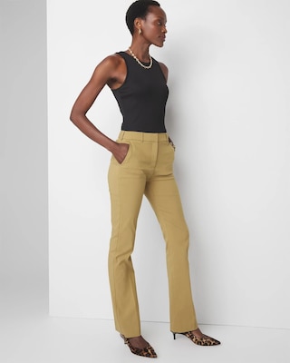 WHBM® Petite Lightweight Ines Slim Bootcut Pant | White House